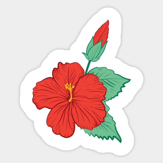 Hibiscus Sticker by SWON Design